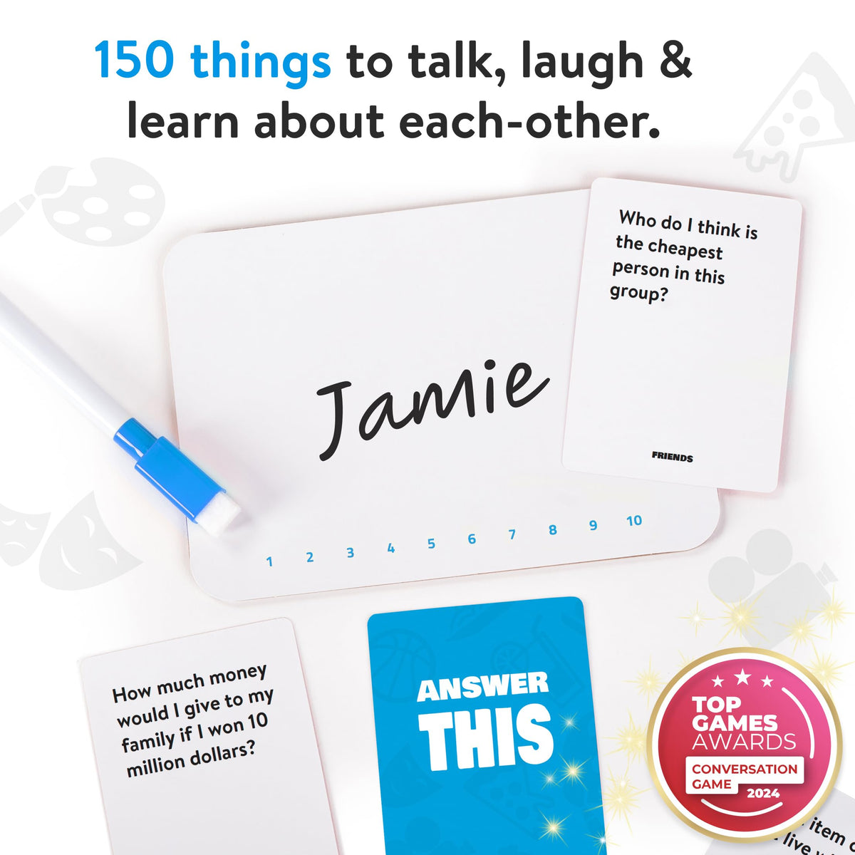 The World Game Answer This Friends sparks group storytelling and friendly fun.
