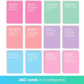 The World Game It's Girl Time dare card invites playful challenges among friends.