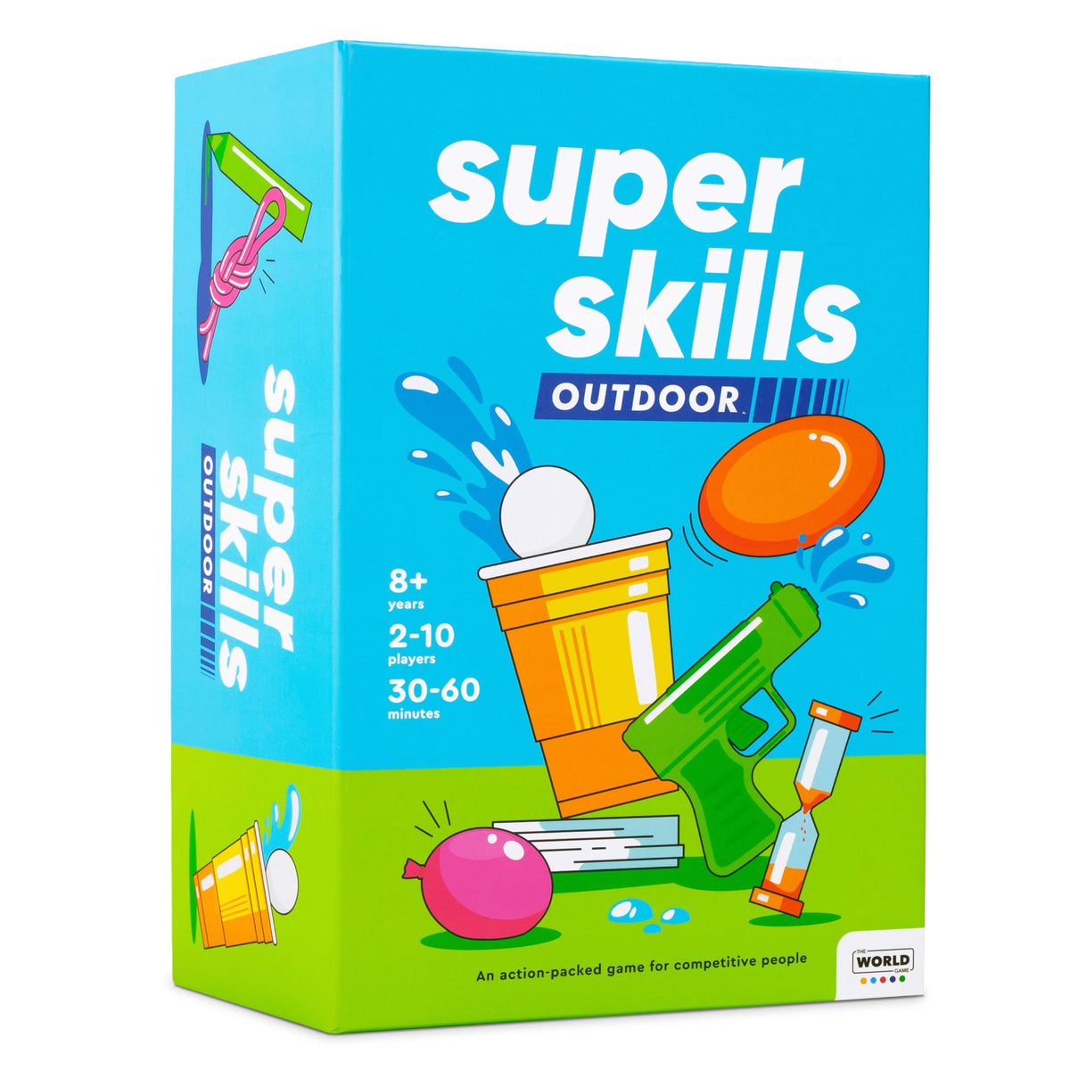 The World Game Super Skills card deck for 120 challenges, fueling backyard action
