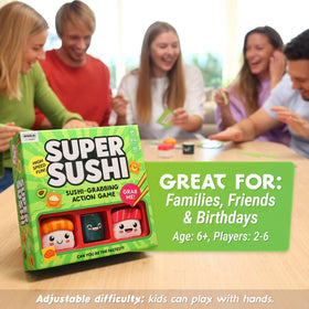 Kids enjoy fast matches of Super Sushi with players of all ages.