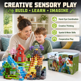 THEBRIXKING magnetic blocks crystal cavern showcasing sparkling tactile connections