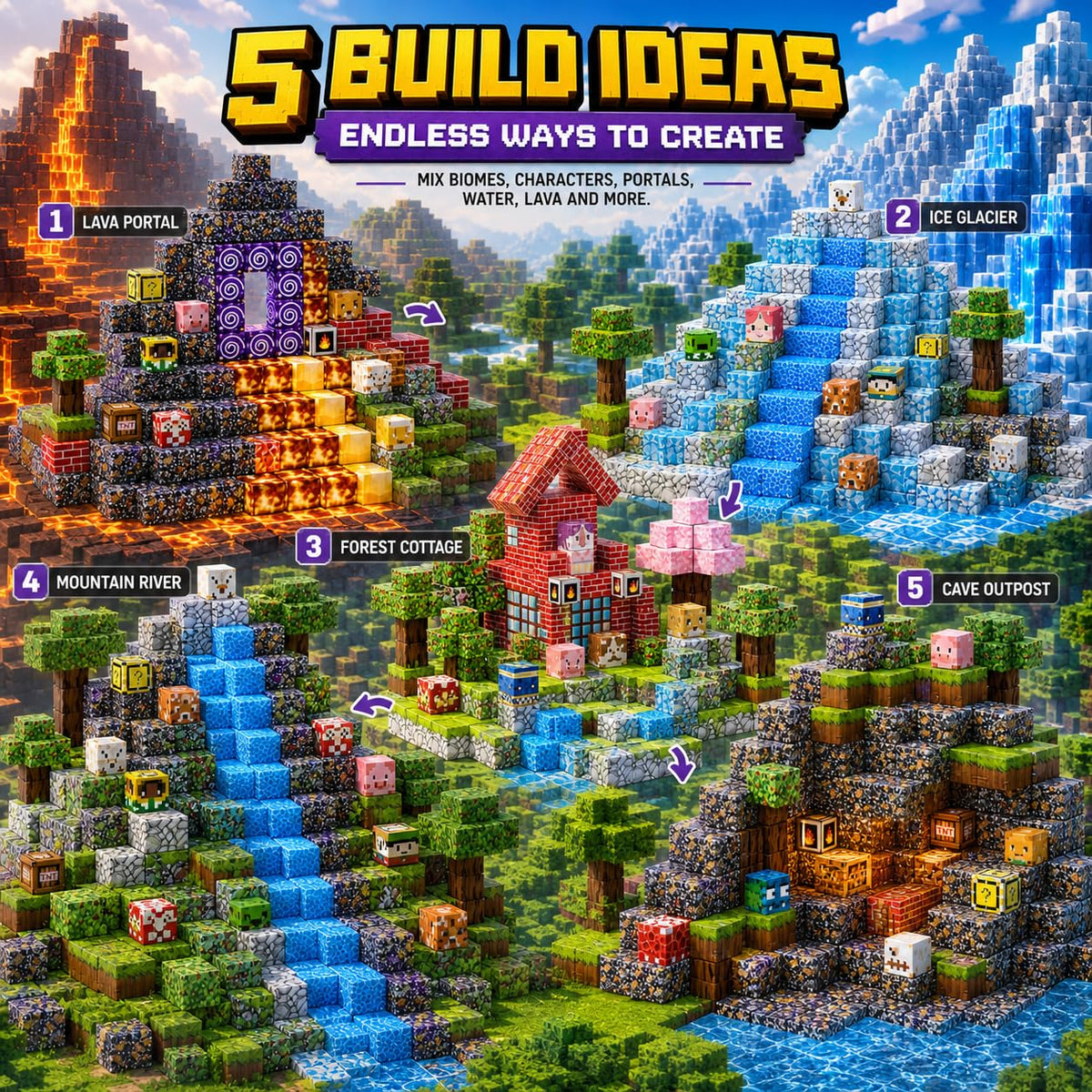 THEBRIXKING magnetic blocks lava world with bright colors and dynamic play possibilities