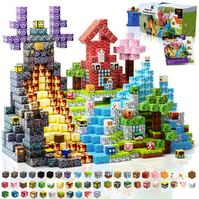 THEBRIXKING magnetic blocks side view showing stable cubes for imaginative builds