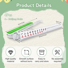TheClouds clear mahjong rack set arrives assembled for instant use