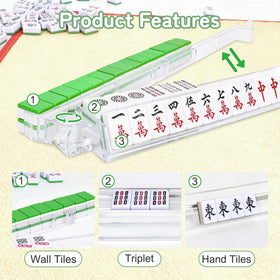 TheClouds mahjong racks include dice storage and a carrying bag