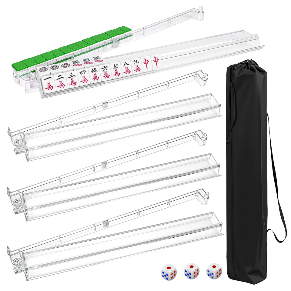 TheClouds mahjong racks with pushers for home games