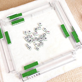TheClouds portable mahjong rack with pusher for travel games