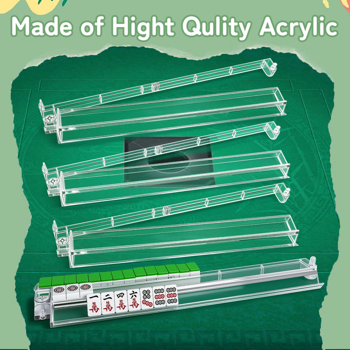 TheClouds travel-ready mahjong rack kit keeps tiles organized