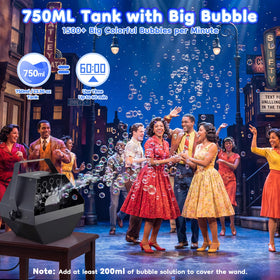 Theefun bubble machine front view showing a professional event-ready design