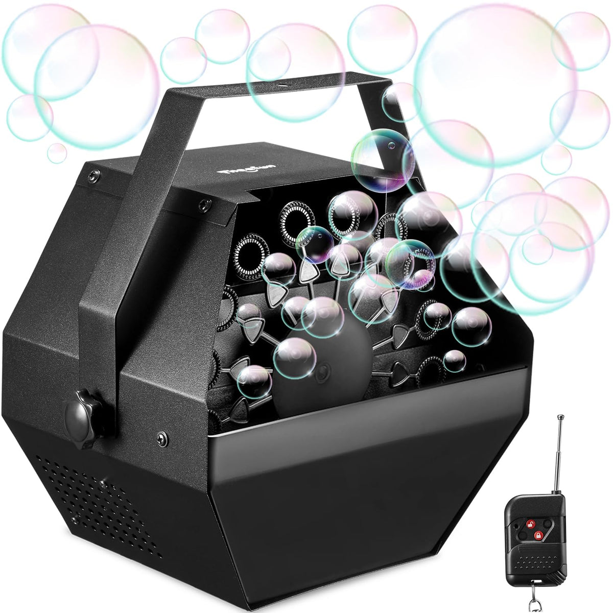 Theefun bubble machine with remote control for easy at‑hand operation during parties
