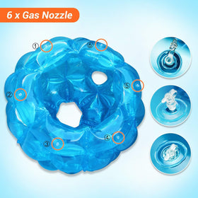 Theefun bumper balls inflatable cushioning provides safe play.