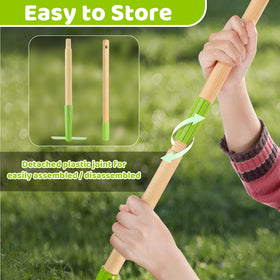 Theefun Kids Garden Tool Set broom keeps toy garden tidy.