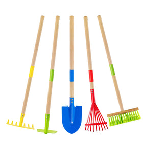 Theefun Kids Garden Tool Set hoe for safe outdoor play and exploration.