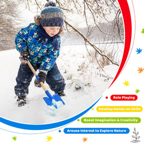 Theefun Kids Garden Tool Set wooden-handle offers sturdy, durable construction.