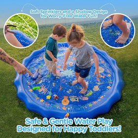 TheKiddoSpace splash pad in BPA-free vinyl provides durable family-friendly fun.
