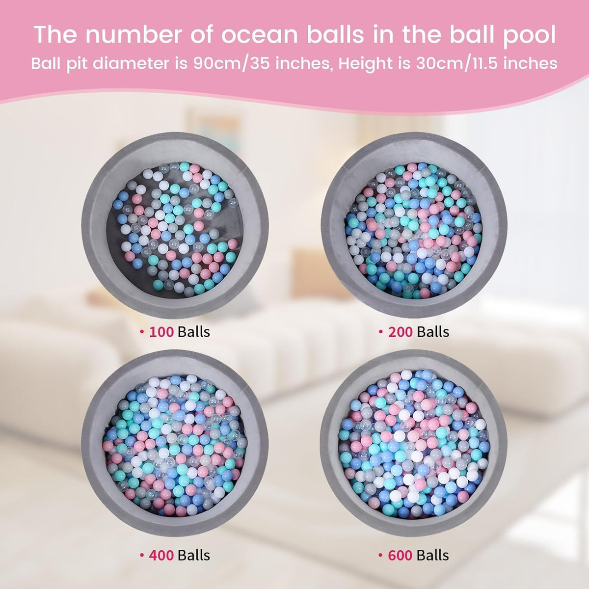 Thenese ball pit balls in pet playpen for safe pet play