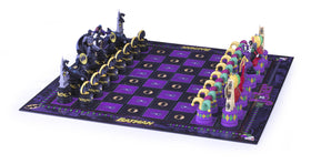 The Noble Collection Batman chess set ready for shelf display during game nights