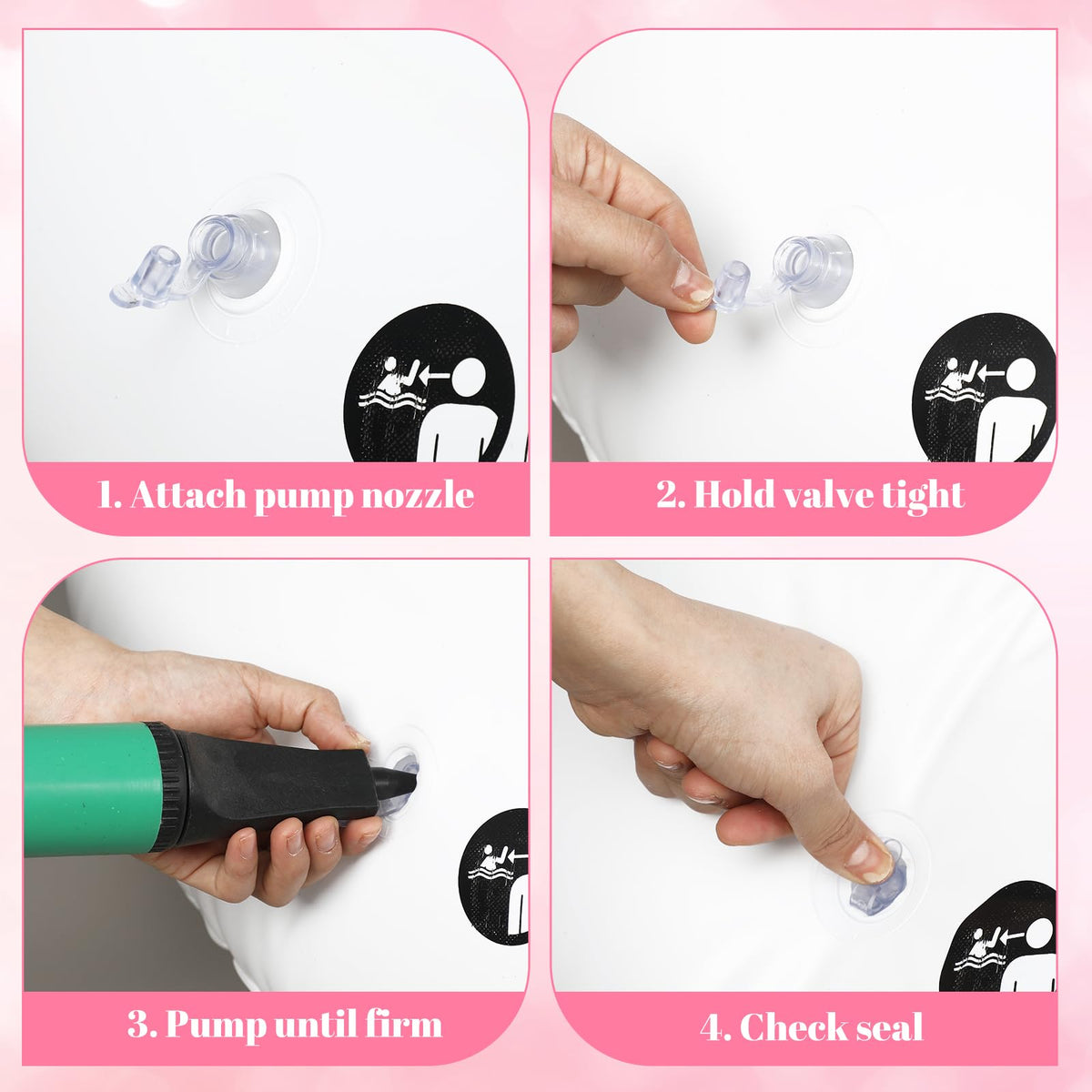Thenshop quick-inflation valve pool float for fast setup