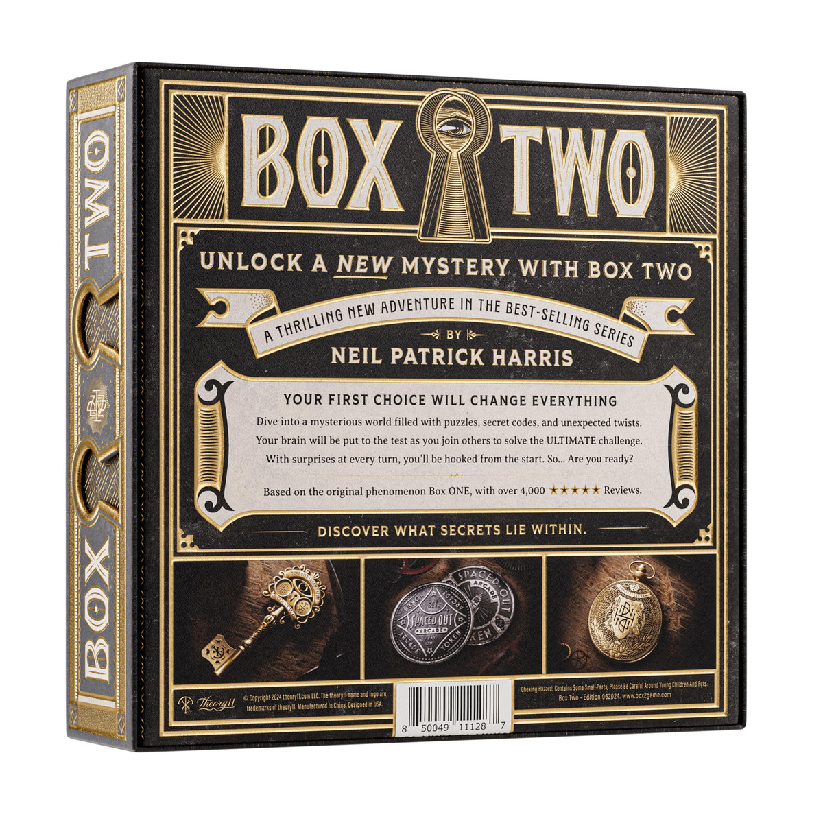 theory11 Box Two puzzle components close-up reveals gears and clues for deep thinking
