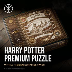 Theory11 Harry Potter puzzle gold foil pieces add premium sparkle during assembly.