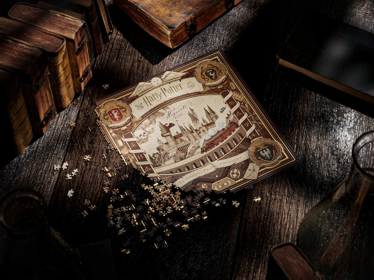 Theory11 Harry Potter puzzle official licensing ensures authentic Hogwarts experience.
