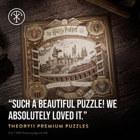 Theory11 Harry Potter puzzle premium carrying pouch keeps pieces organized.