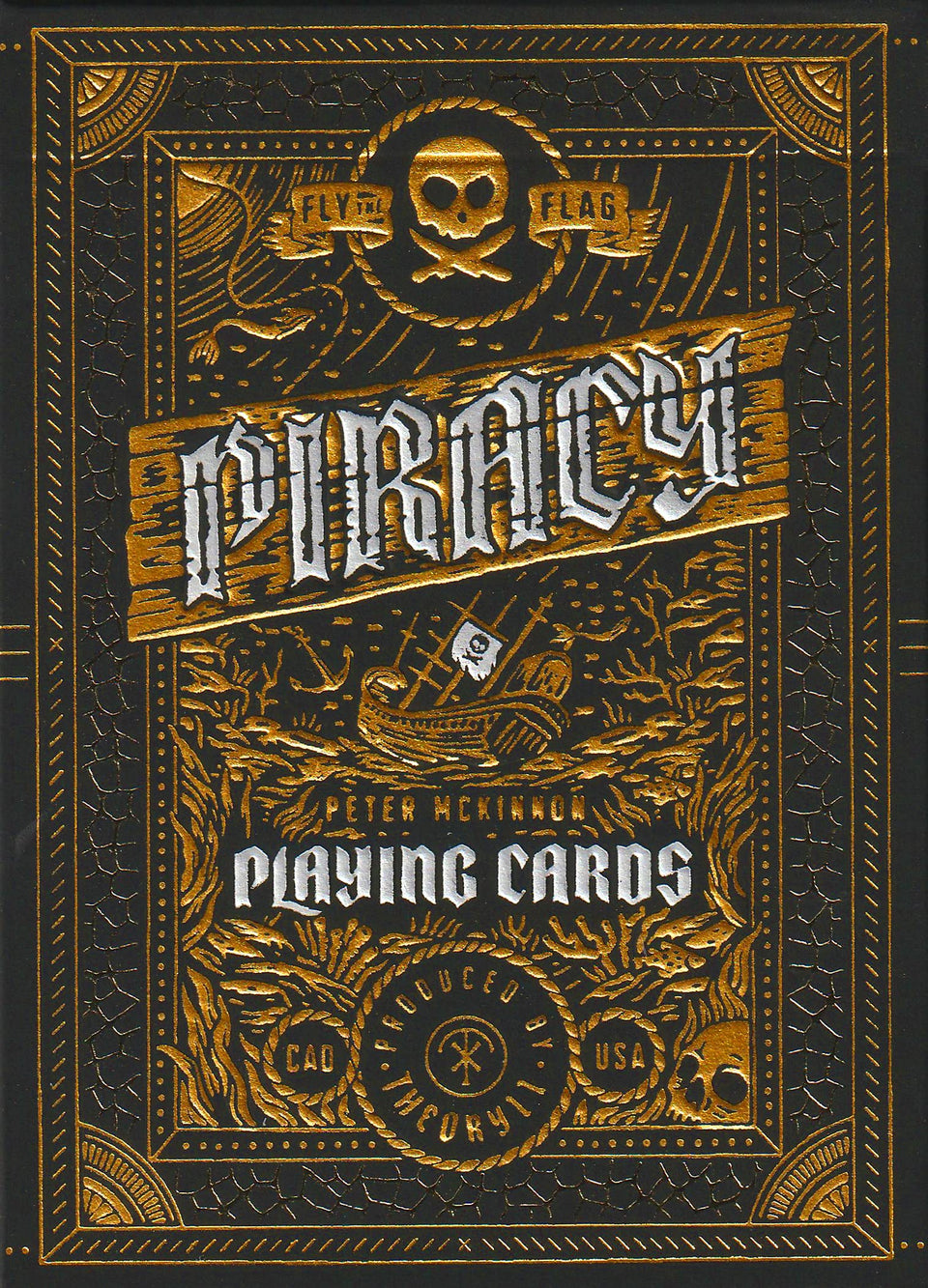 theory11 Piracy premium playing cards back-foil detail showcases luxury design for collectors and gameplay