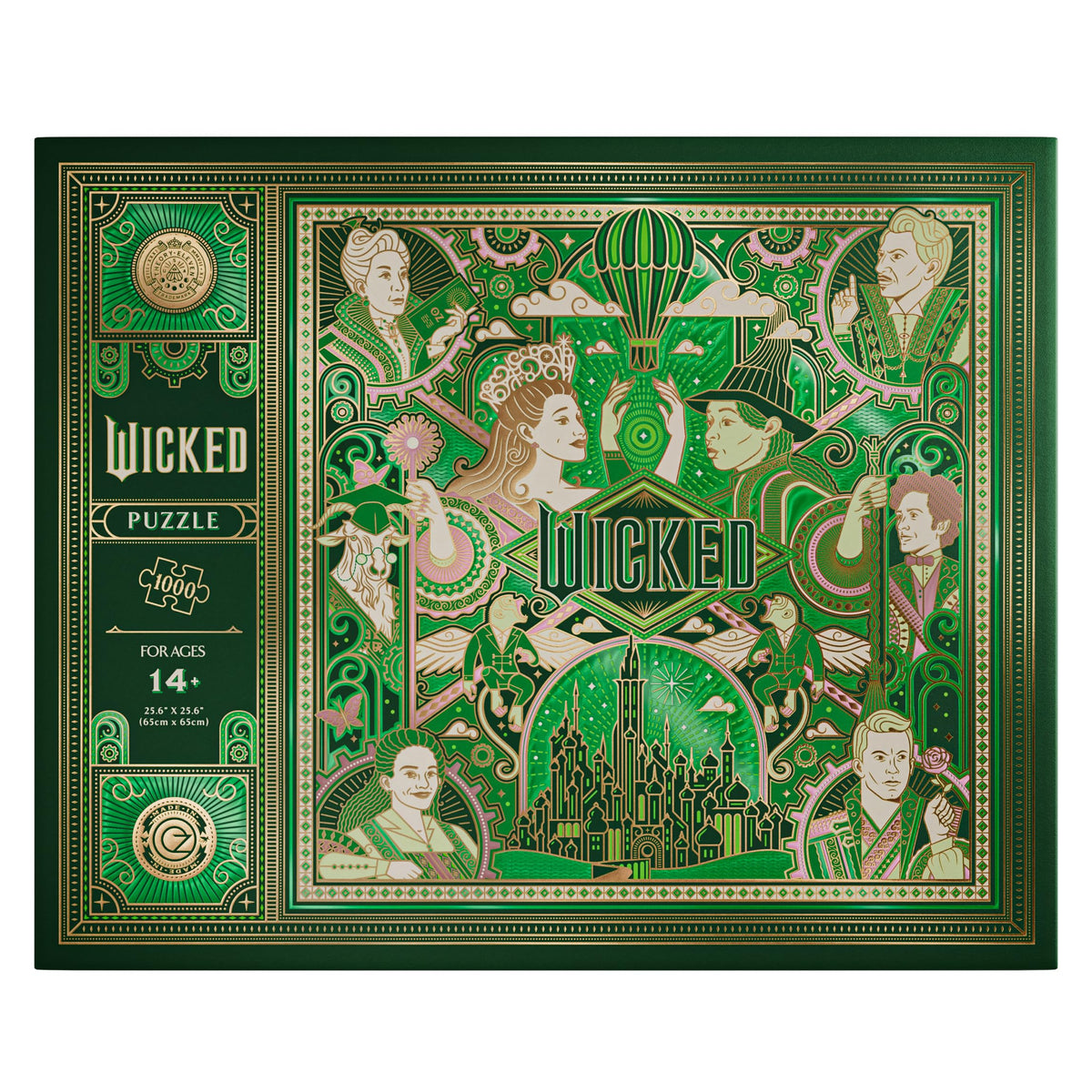 Theory11 Wicked puzzle pieces closeup reveals premium gold foil detailing.