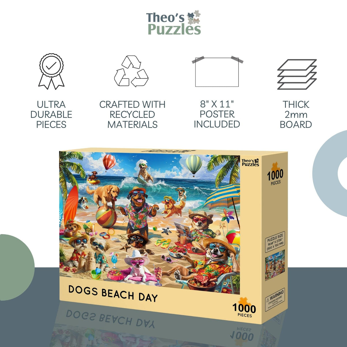 Theo's Puzzles 1000-piece poster included image highlighting reference sheet