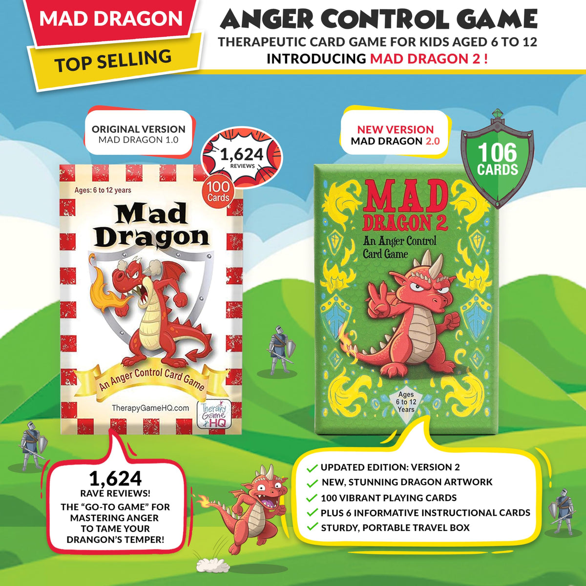 Therapy Game HQ Mad Dragon 2 detailed dragon art highlighting engaging visuals for kids.