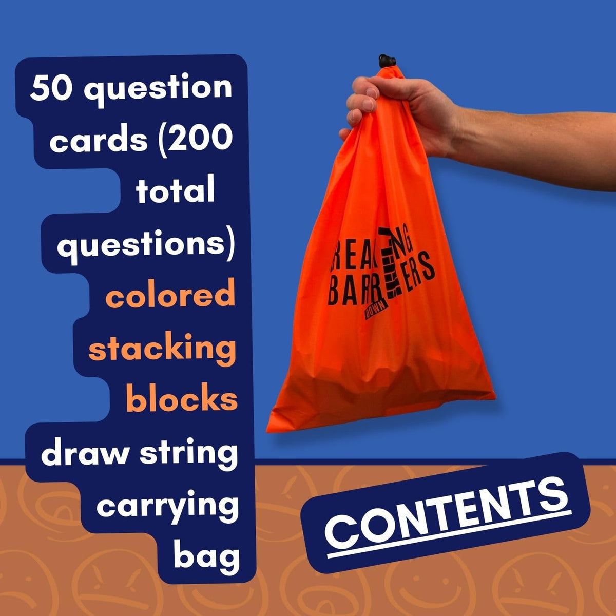 Therapy U Breaking Barriers Down emotion cards; 208 thought-provoking prompts guide kids through emotions.