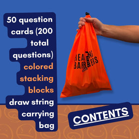 Therapy U Breaking Barriers Down emotion cards; 208 thought-provoking prompts guide kids through emotions.