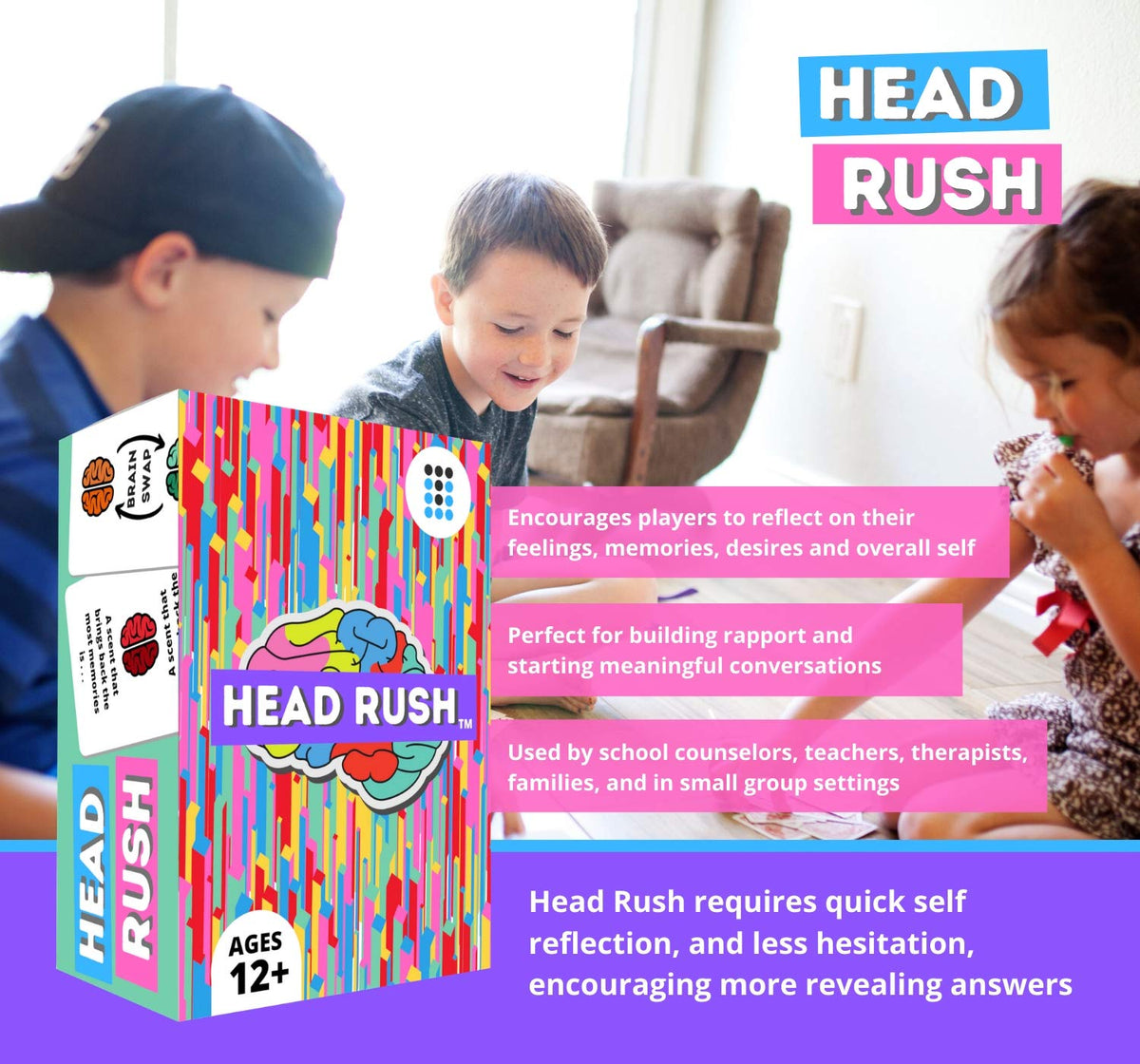 Therapy U Head Rush group play scene showing learners engaging together.