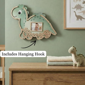 The Real Bossy Baby OneaSaurus guest book frame suits baby shower celebrations as a memorable gift idea