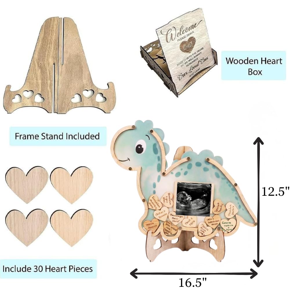 The Real Bossy Baby OneaSaurus guest book frame doubles as ultrasound keepsake display for pregnancy memories