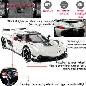 Therina Jesko 1/24 opening doors, hood and tailgate add collectible detail