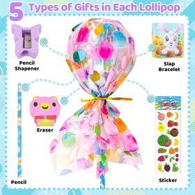 Thesixowls lollipop erasers 12-pack keep desks tidy with sweet-inspired design.