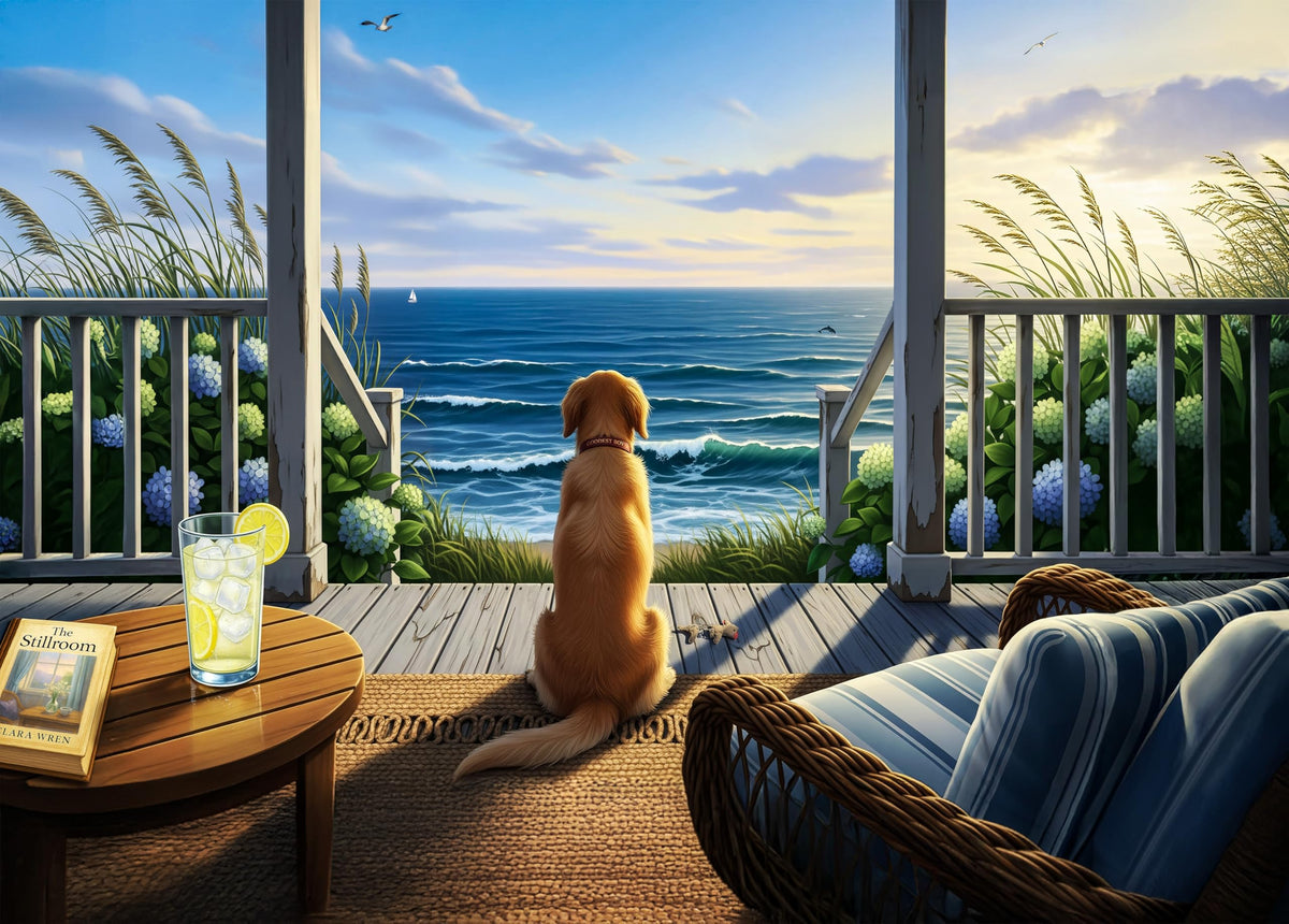 The Stillroom Dog Days Summer puzzle coastal view invites calm focus for relaxed evenings.