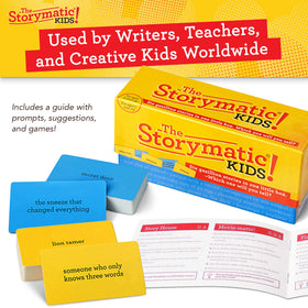 The Storymatic Kids character and plot cards inspiring playful storytelling together