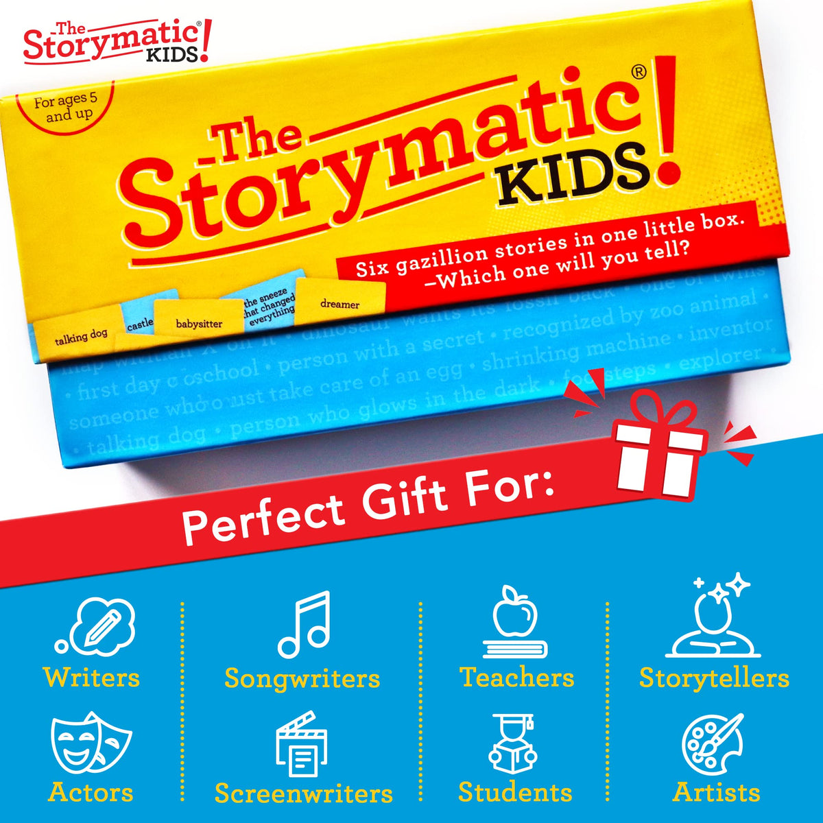 The Storymatic Kids drawing and improv options enrich storytelling sessions