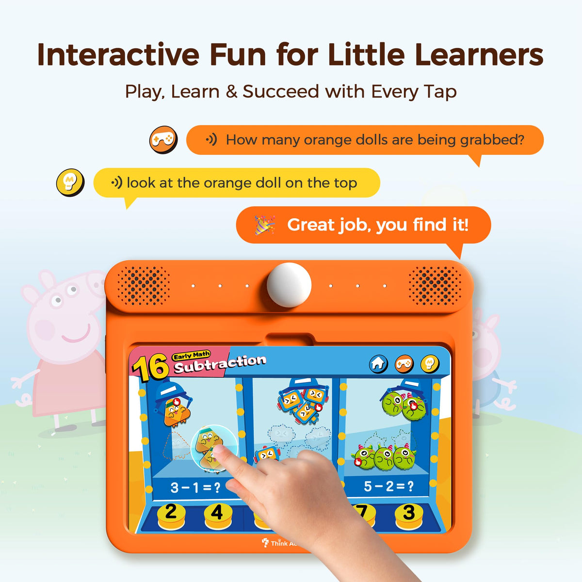 Think Academy Learning Pad waterproof coating protects cards during frequent handling.