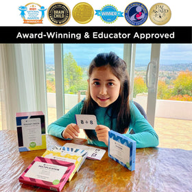 Think Tank Scholar 600 math flash cards, back view showing solutions for self-check.