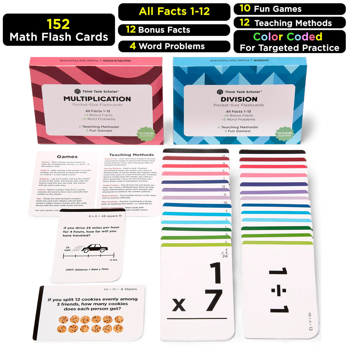 Think Tank Scholar color-coded facts side highlights targeted practice with clear visual cues.