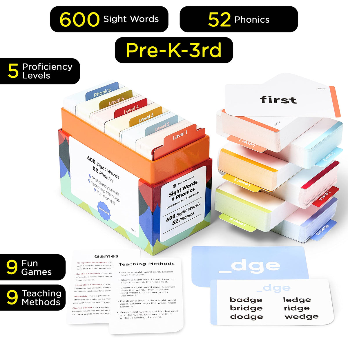 Think Tank Scholar Dolch and Fry word set for high-frequency word recognition