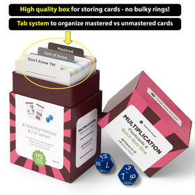 Think Tank Scholar jumbo size cards are easy to handle for hands-on math practice.
