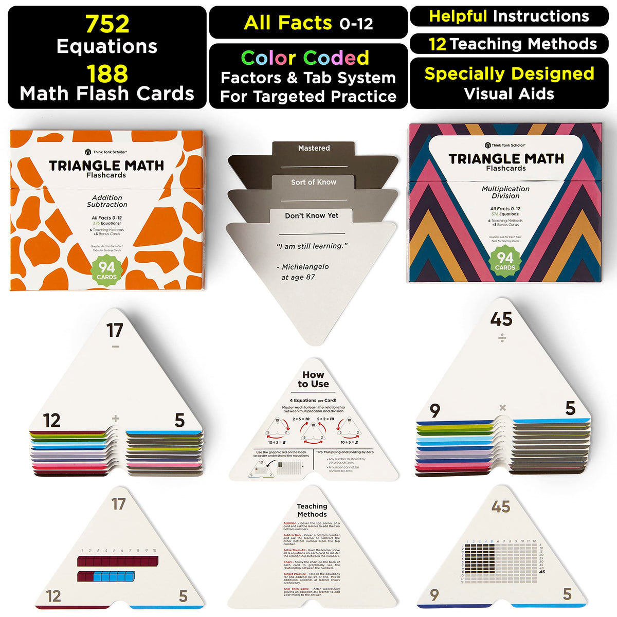 Think Tank Scholar laminated travel pack for durable, portable math practice.