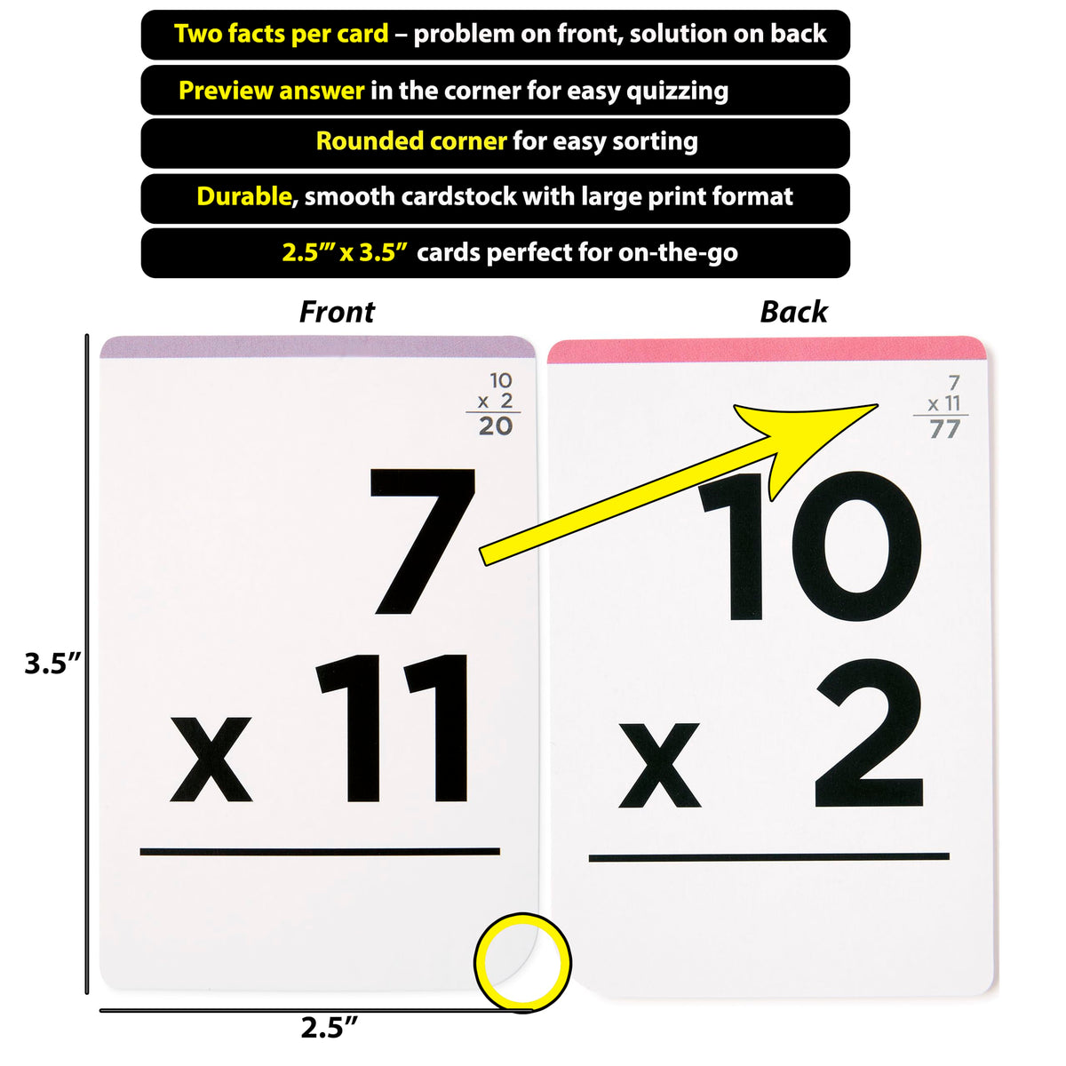Think Tank Scholar two facts per card format supports steady progression for learners.