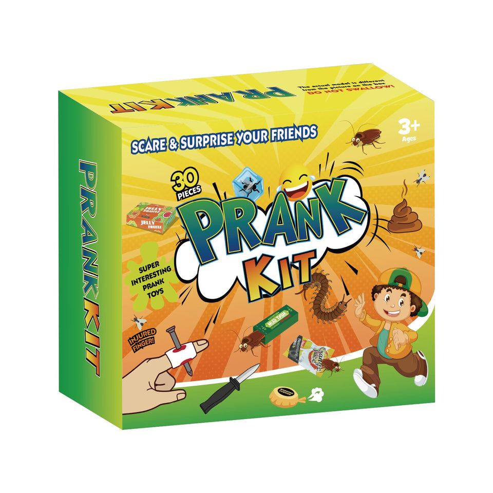 Think Wing prank kit box shot showing versatile pranks for parties and gatherings.