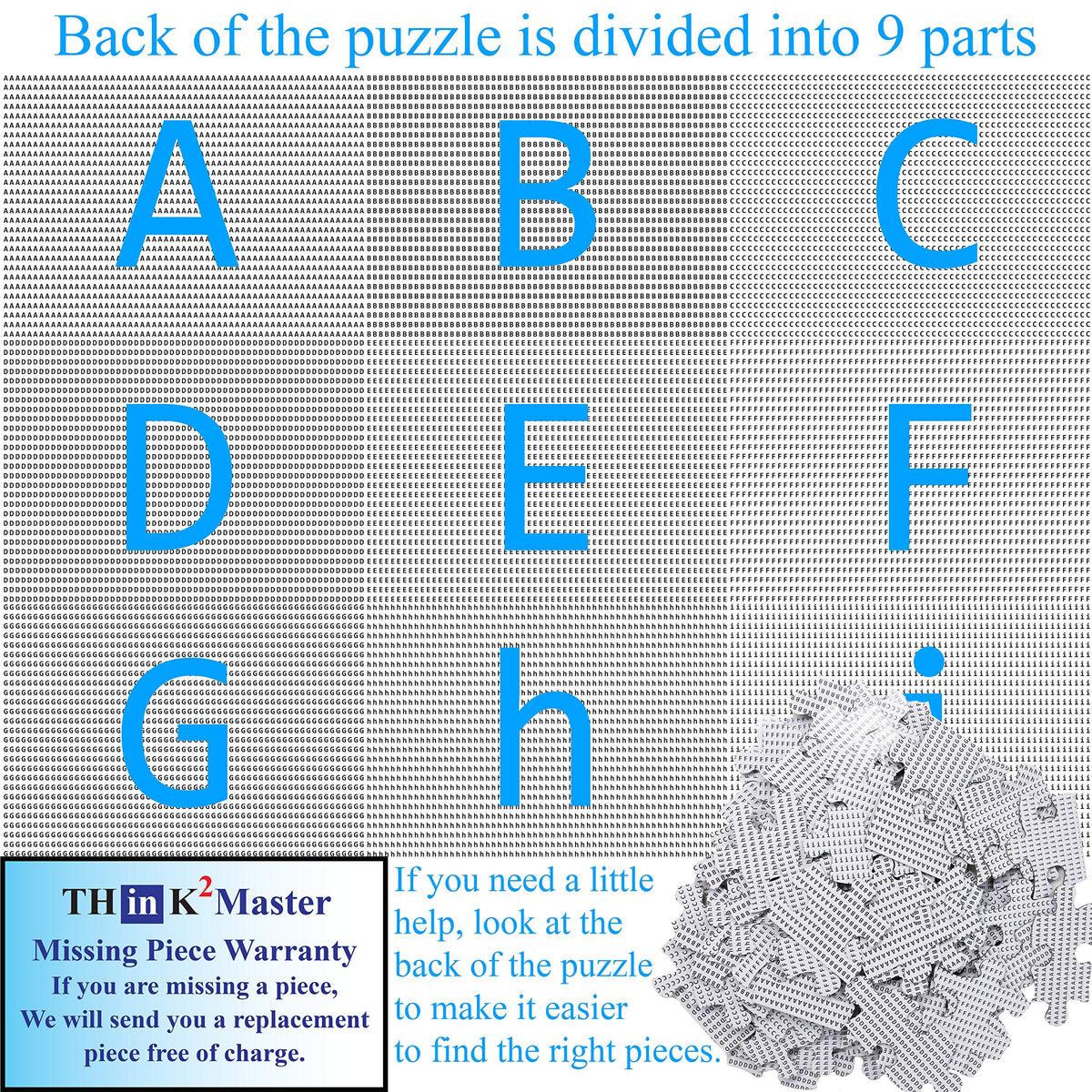 Think2Master assembled puzzle displays a large 23.4 by 16.5 inch map for display.