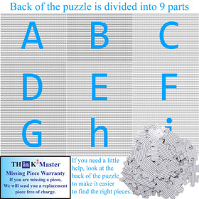 Think2Master assembled puzzle displays a large 23.4 by 16.5 inch map for display.